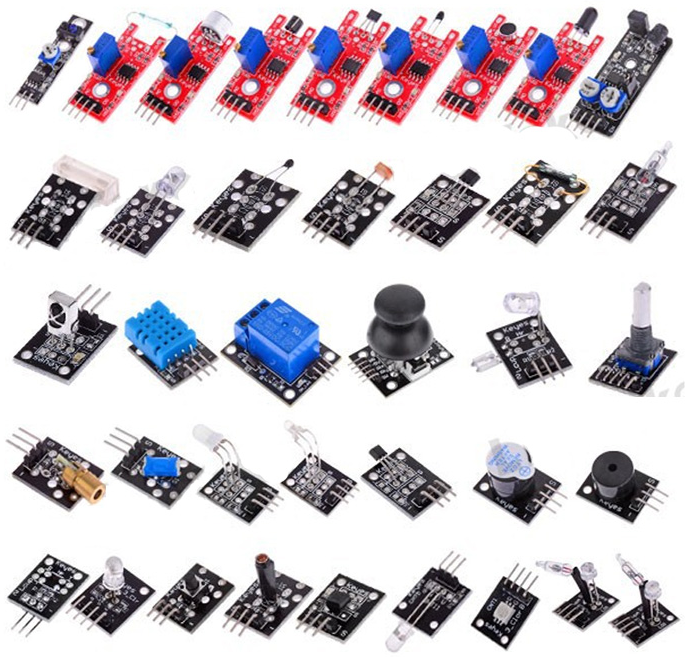 37 In 1 Sensor Module Board Starter Kits with Plastic Box Package