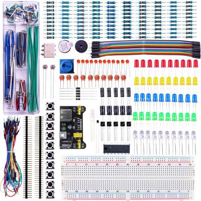 Electronic Fun Kit Bundle with Breadboard Cable Resistor, Capacitor, LED, Potentiometer for Arduino,Raspberry Pi