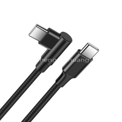90Degree Elbow Dual Type-C Cable for Smartphone Charging