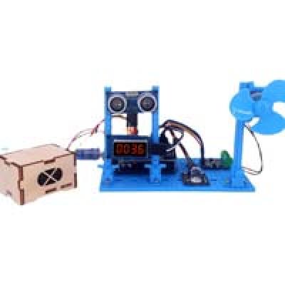 Ultrasonic ranging speed regulating fan robot Kit for Arduino STEAM Education