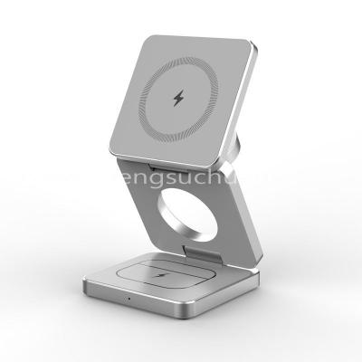 3 in 1 Aluminum Alloy Shell Wireless Phone Charger