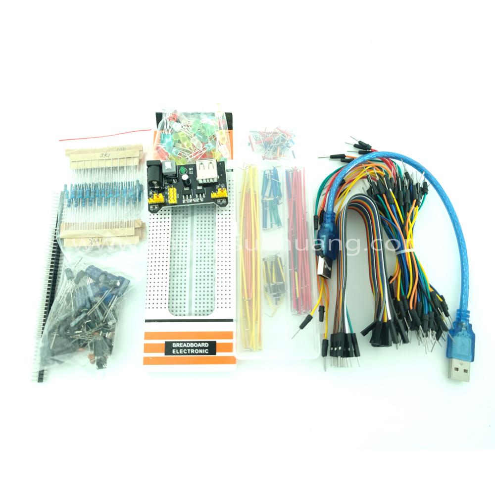 Electronic Fun Kit Bundle with Breadboard Cable Resistor, Capacitor, LED, Potentiometer for Arduino, Raspberry (1).jpg